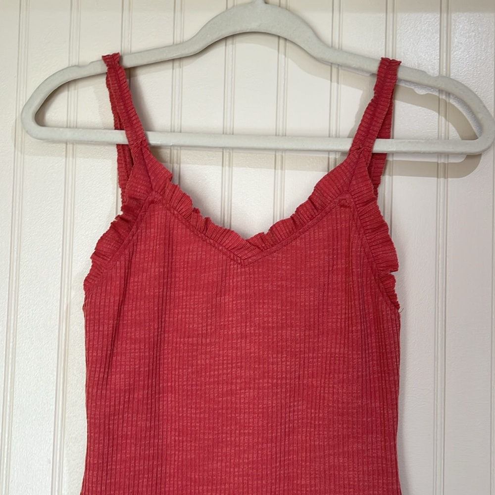 POL women’s Ribbed Ruffle Cami Bodysuit NWOT - Picture 2 of 11